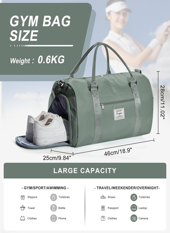 WISEPACK Gym Bag Womens Mens with Shoes Compartment and Wet Pocket Travel Duffel Bag for Women for Plane Sport Gym Tote Bags Swimming Yoga Waterproof Weekend Overnight Carry on Bag Hospital Holdalls - Image 2